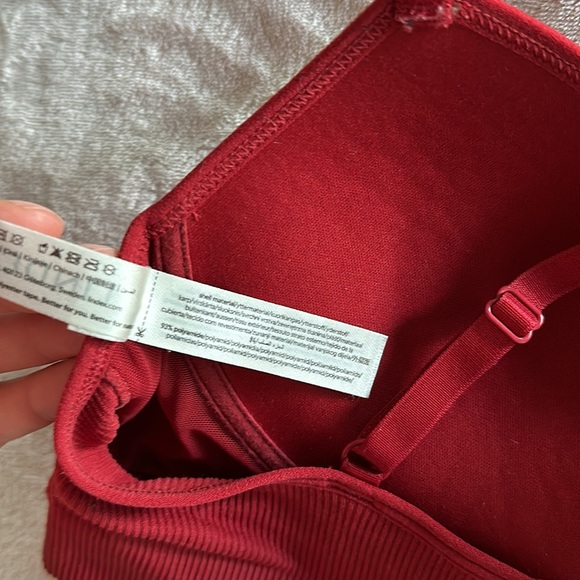Red Padded Lindex Intimates & Sleepwear Bra Bralette / Size Small - Picture 4 of 6